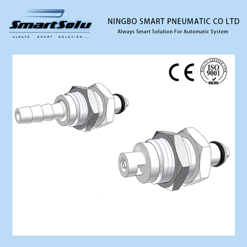 Pmcd4201 4202 4203 4204 Hose Coupling Body Push to Connect Quick Disconnect Tube Barbed Fittings