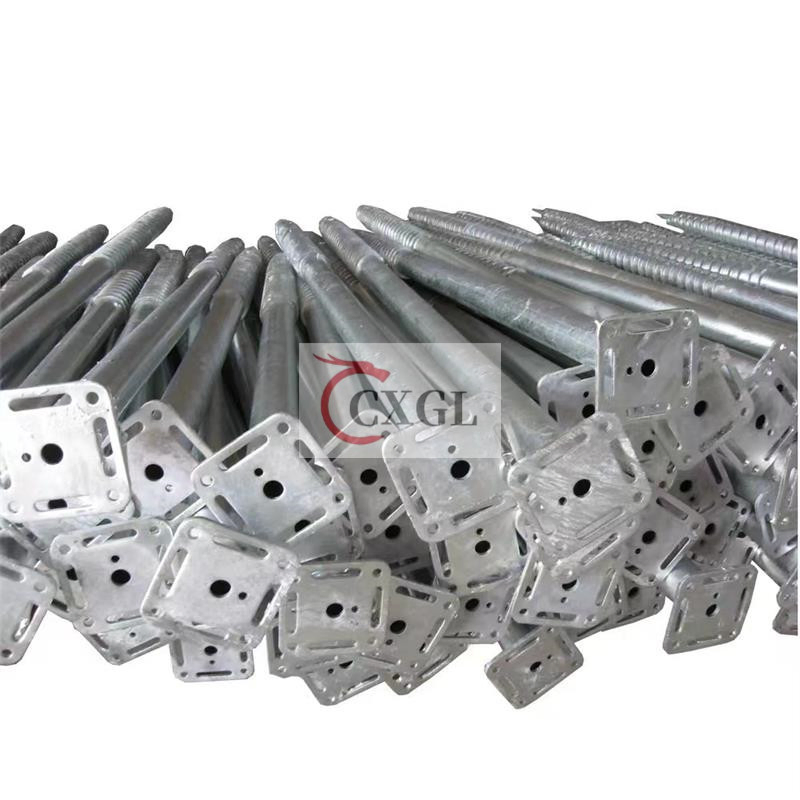 Hot Galvanized Helical Pile Solar Pole Anchor Ground Screw for Mounting System Foundation