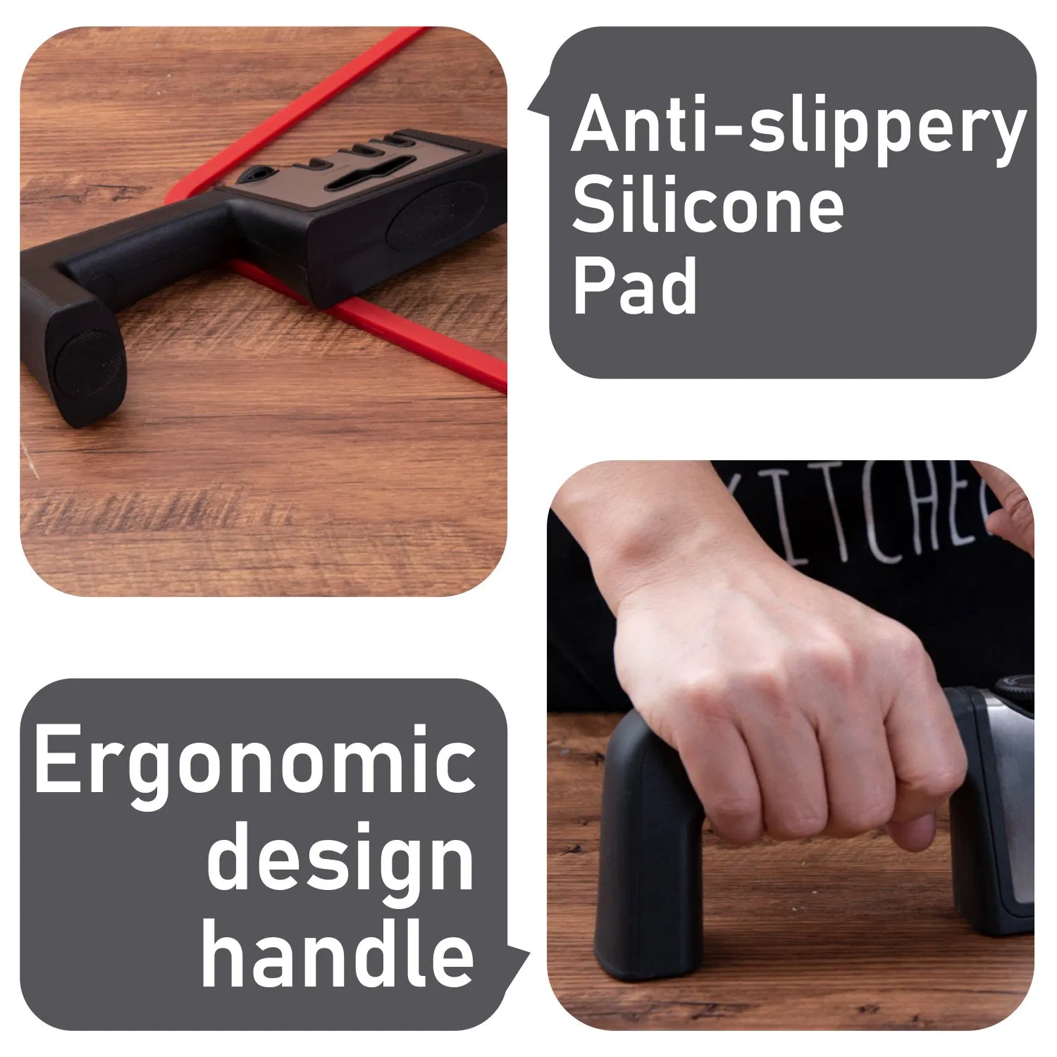 Adjustable Knife Sharpener 19 40 3 Stage Scissor Non Slip Ergonomic Tool