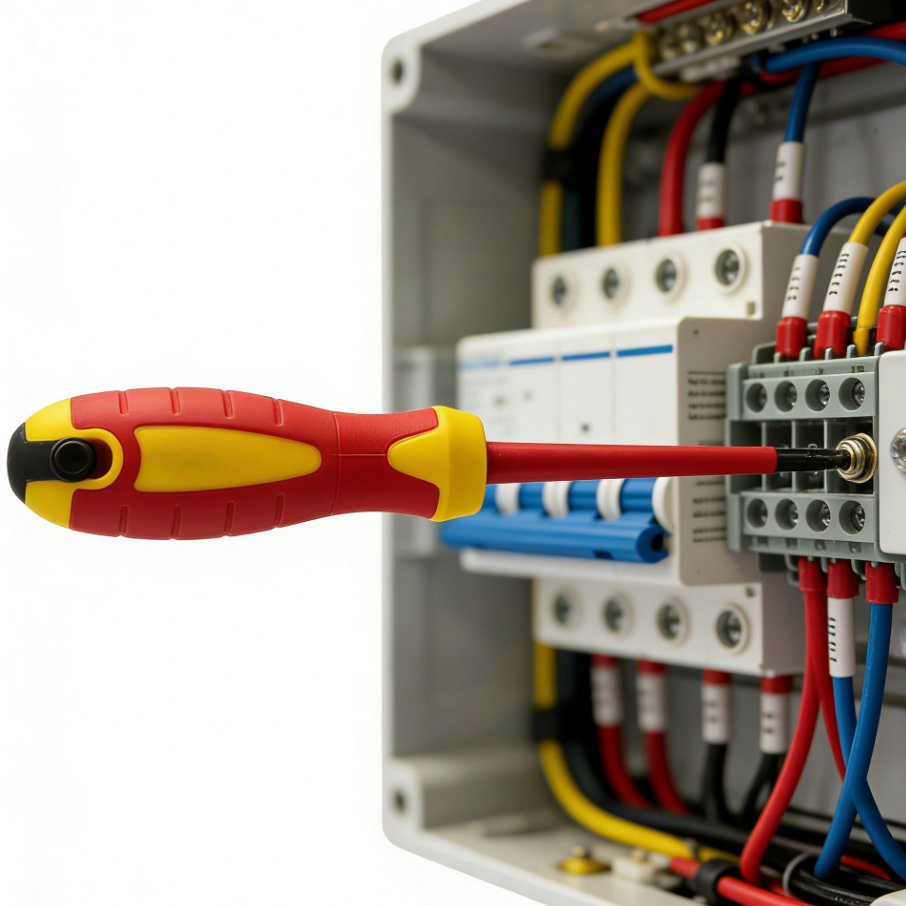 Изолированная отвертка VDE для электромонтажа (FVS-07)