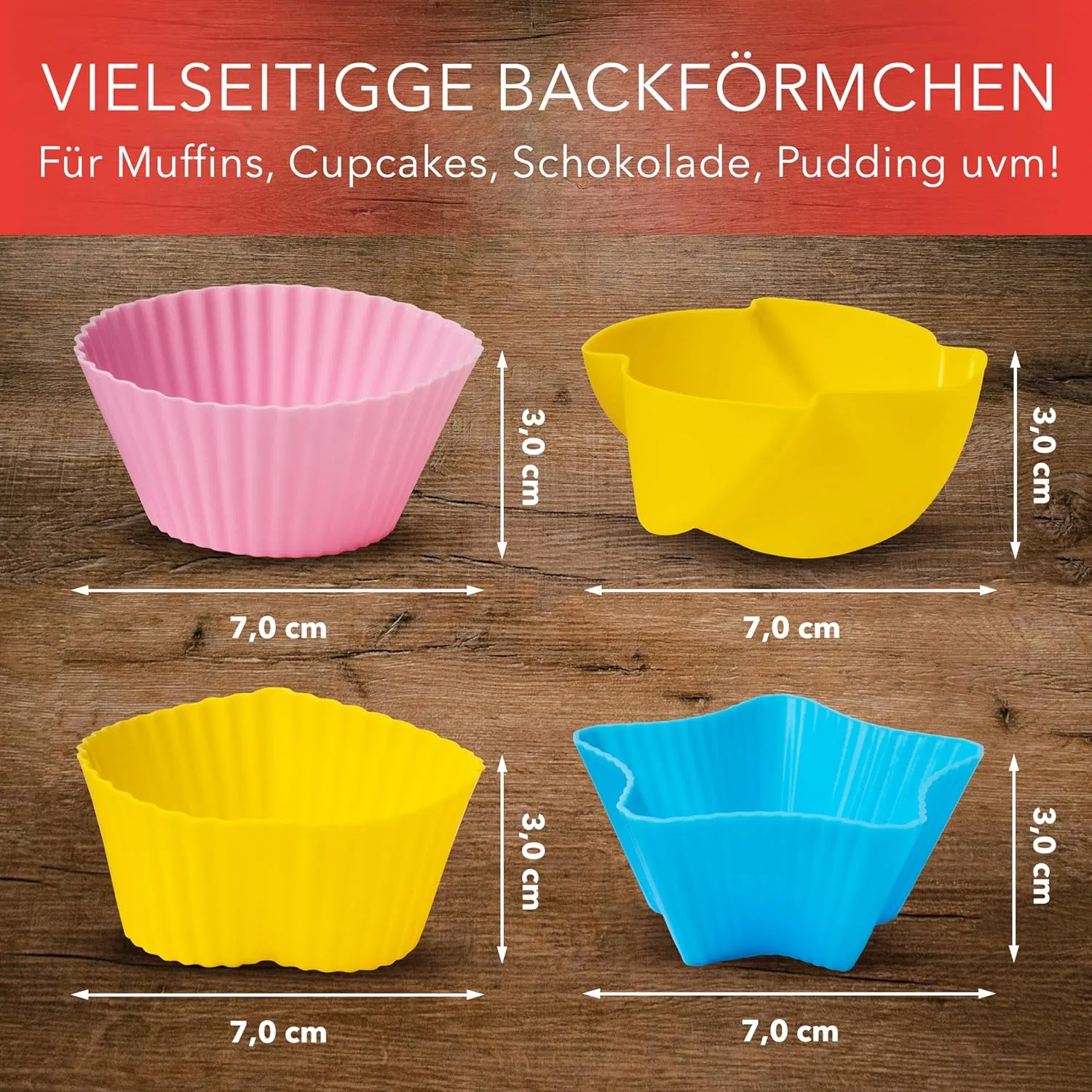 High-Quality DIY Cake Tools Multi Shaped Food Grade Silicone Round Square Muffin Moulds