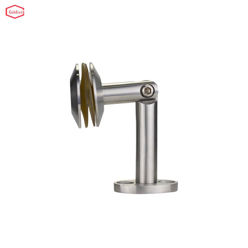 Wolesale Corner Holder Satin Polish Stainless Steel Glass Canopy