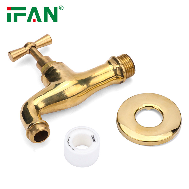 Смеситель садовый полированный латунный 1/2" IFAN