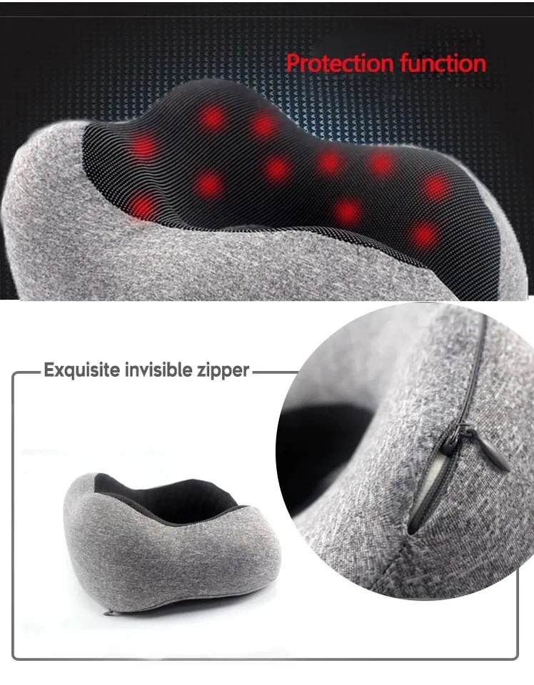 Eye Mask Neck Rest Cushion 3 In1 U Shape Memory Foam Travel Neck Pillow