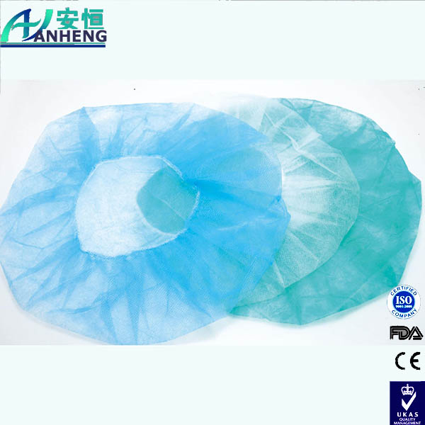 Protective Wear Disposable Bouffant Caps 21" Bue