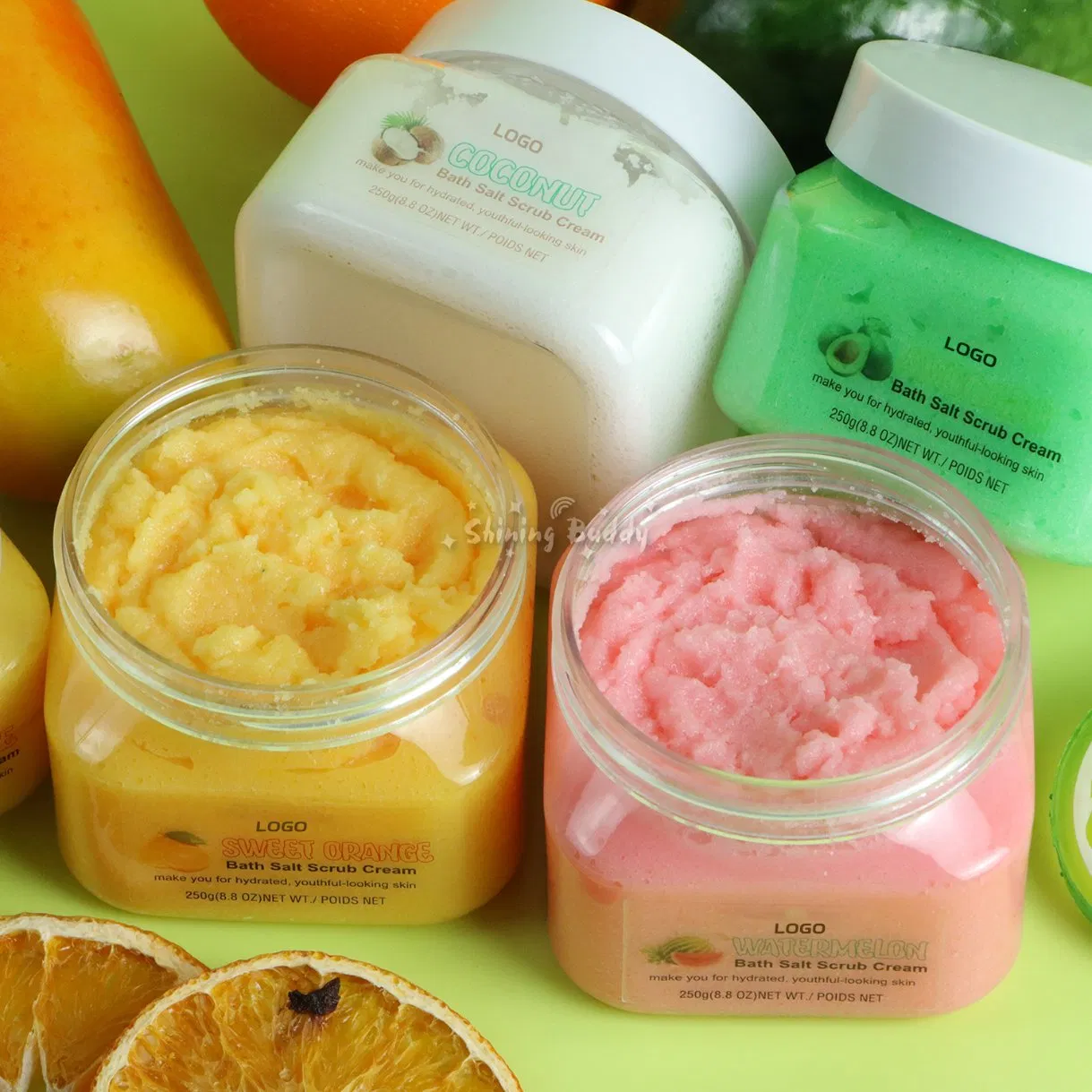 Nourishing Custom Logo Body Scrub with Invigorating Orange Fragrance