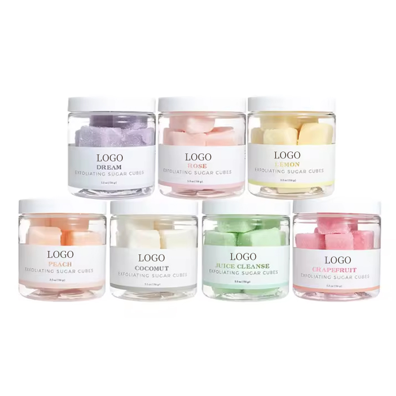 Ditong Private Label Vegan Skin Care Lightening Body Scrub Balls Cleaning Scrub Cubes Exfoliating Body