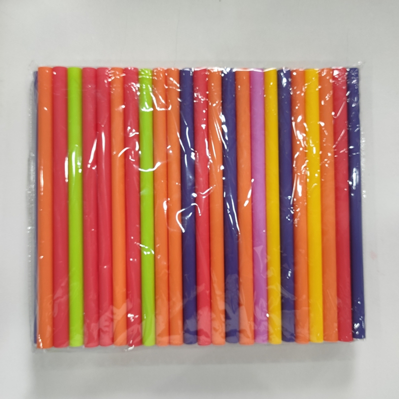 Biodegradable PLA Straight Colored Boba 12 mm Extra Long Straws for Drinks Bubble Tea
