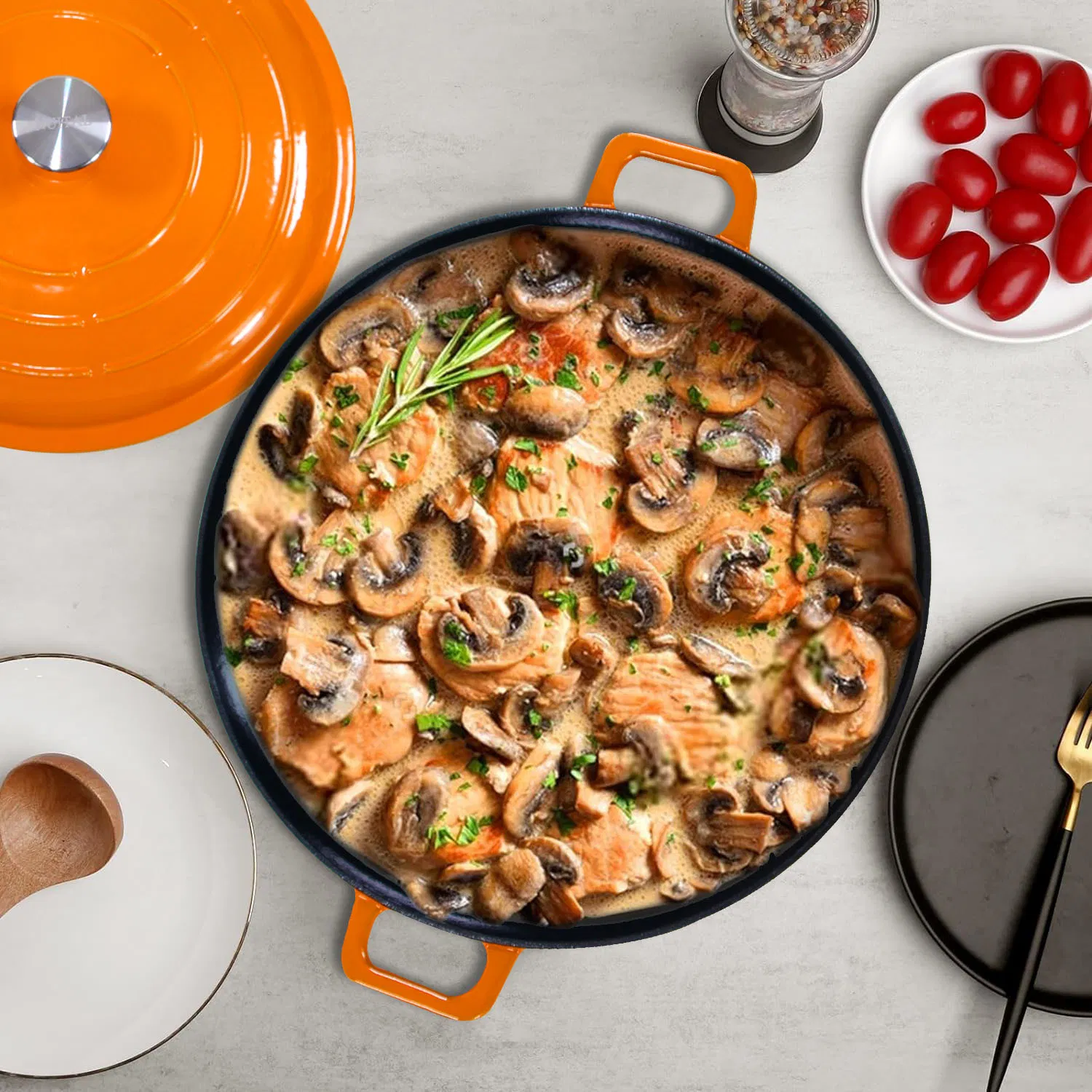 Чугунная эмалированная жаровня Dutch Oven 4.9 кварт