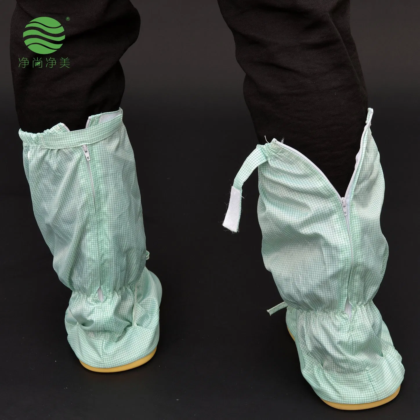 Reusable Antistatic Shoe Covers for Biopharmaceutical Industry with Rubber Sole