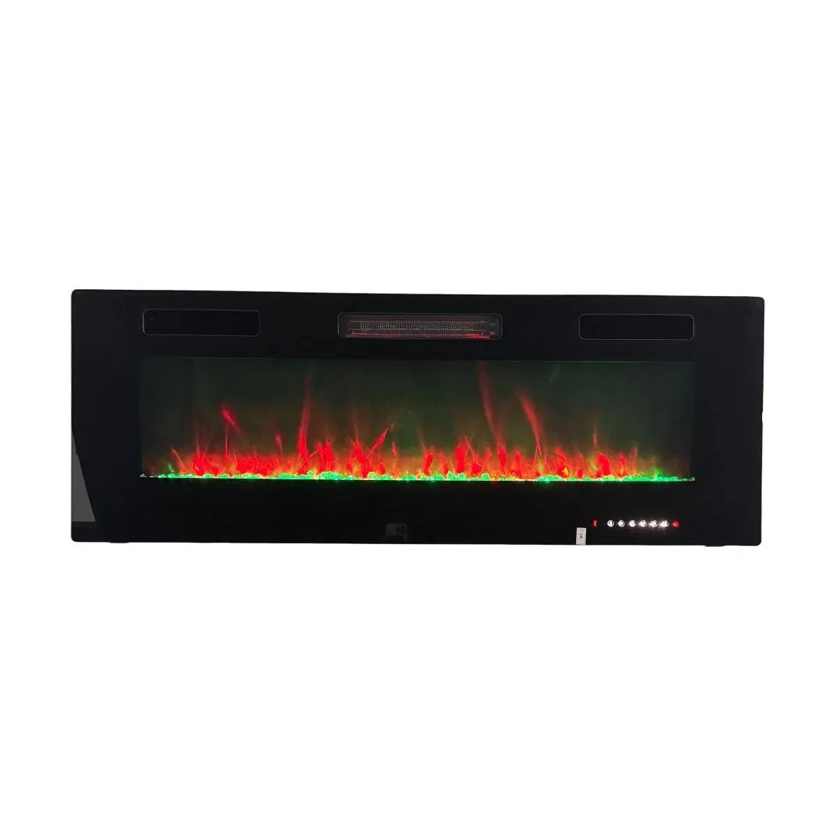 Встраиваемый электрический камин с закалённым стеклом