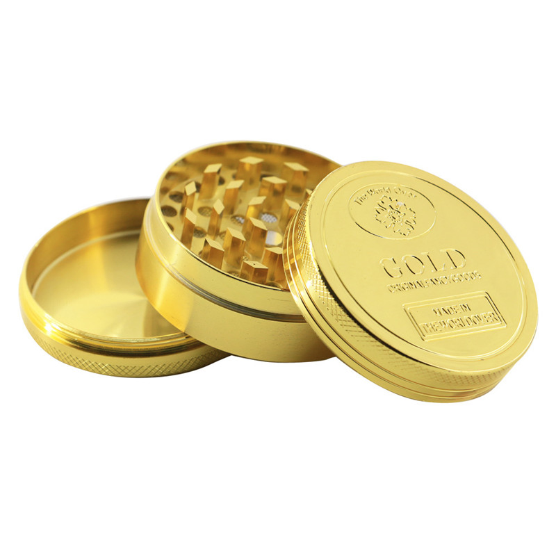 Nice Price Flat Design 4 Parts Plain Zinc Alloy Smoking Herb Dry Spice Metal Grinder