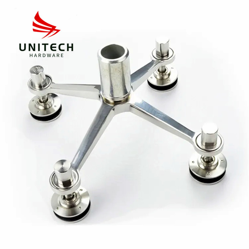 Satinless Steel 304 4 Claws Glass Spider Glass Wall Fitting Connector Hardware