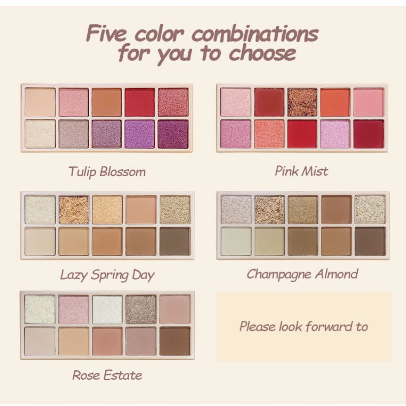 Cosmetics High Intensity Lasting Durable Color Ten Color Eye Shadow