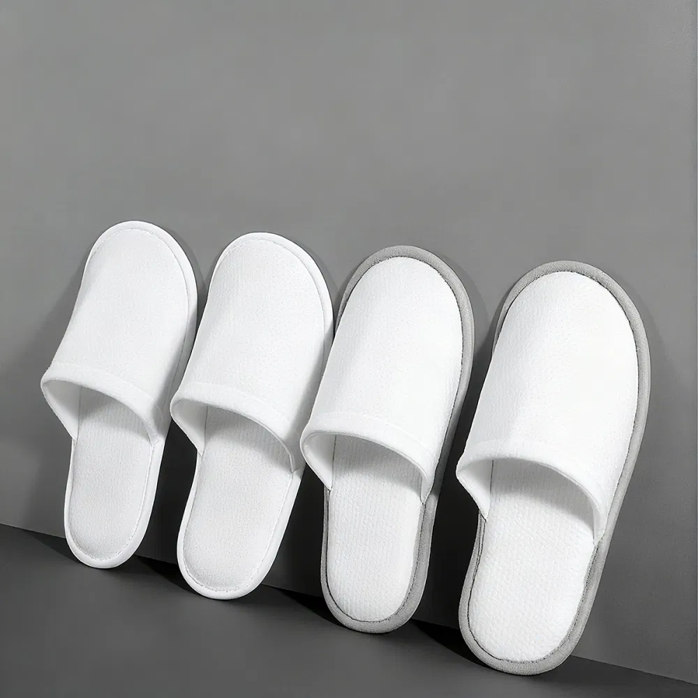 Hotel Indoor Adult Individually Disposable Breathable Nonwoven Closed-Toe Slipper