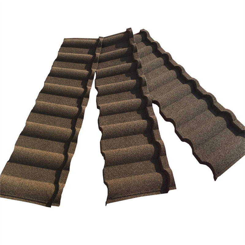 Stylish Modern Villa Stone Coated Metal Roofing Shingles