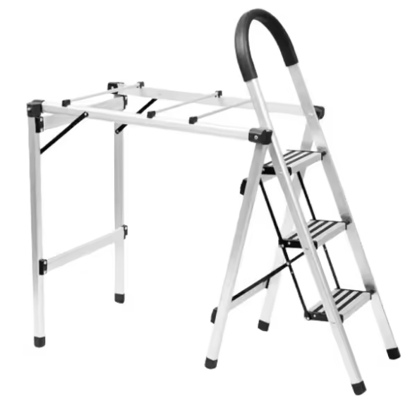 High Quality Folding Drying Ladder Space Saving Aluminum Ladder with Anti Slip Feet