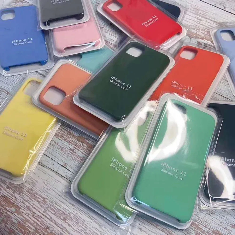 New Wholesale Bulk Factory OEM/ODM Liquid Soft Official Custom Logo Quality Cell Mobile Phone Back Accessories Accessory Silicone Case Cover for iPhone 13 12