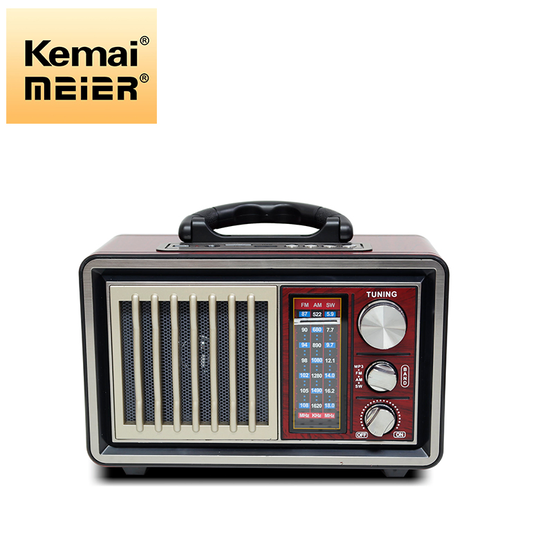 Factory Hot Sale Retro Portable Radio FM Am Sw Multiband Radio Rechargeable AC DC Bt USB Home Remote Radio