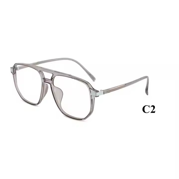 High Quality Fashion Unique Double Bridge Tr90 Protective Glasses Frame Irregular Shape Eyeglasses