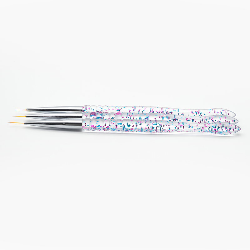 Customizable Logo Guyo Clear Handle Nylon Nail Liner Brush