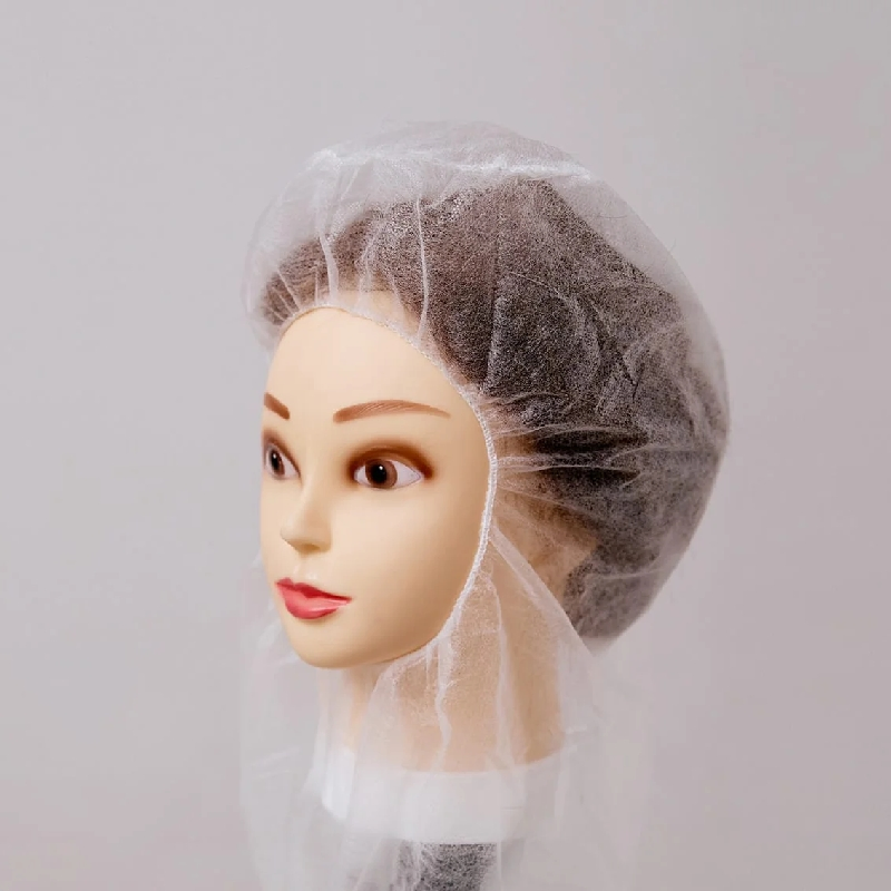 Disposable Blue Bouffant Cap, Balaclava Cap Elastic Hood with Face Mask, Protective Type, Suitable for Medical Nursing, Food Industry