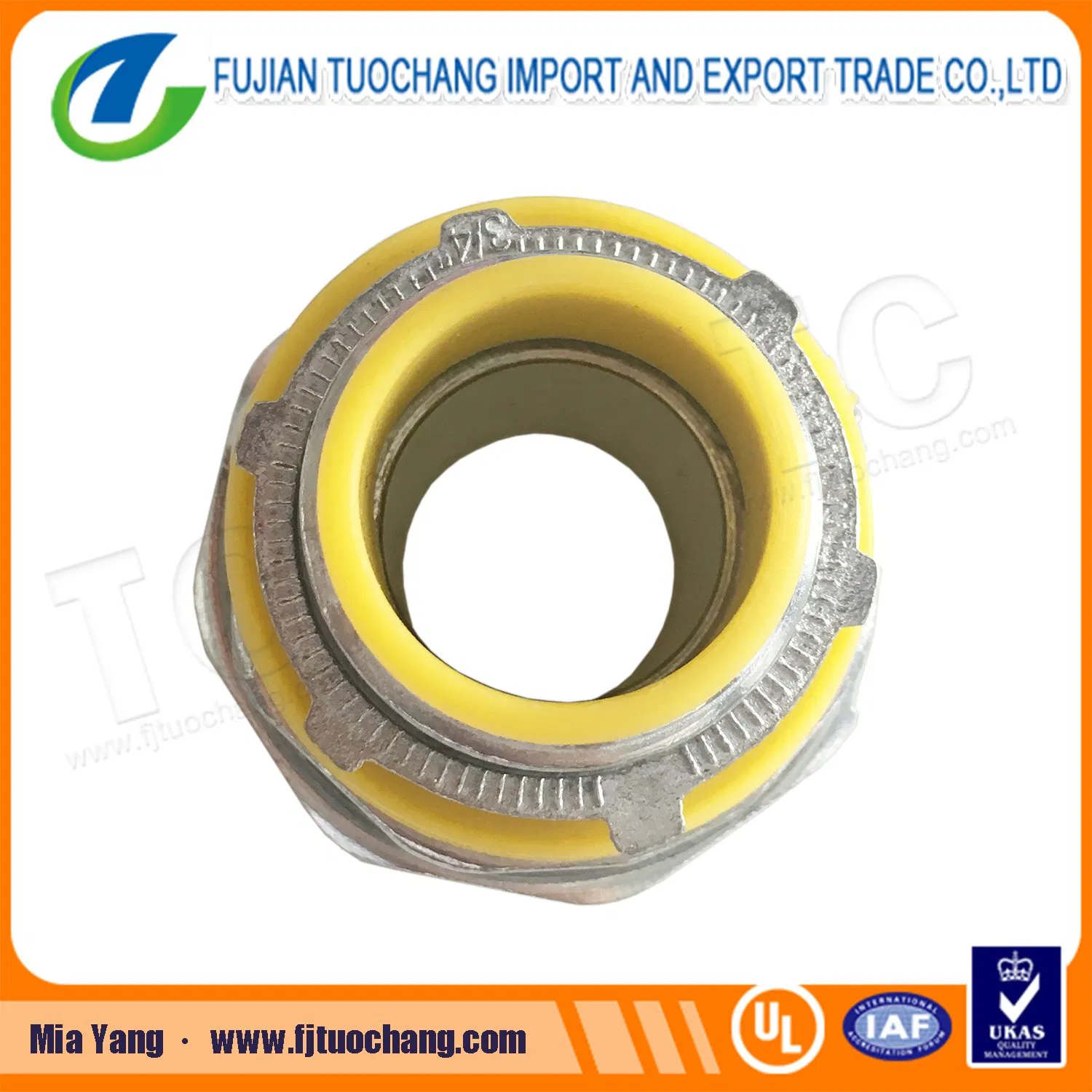 Liquid Tight Flex Straight Connector with PVC Throat