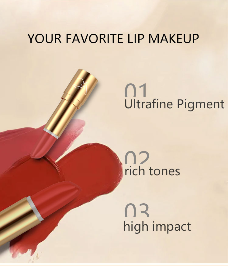 Cosmetics Light Weight Super-Moisturizing Gold Powderstreamer Lipstick