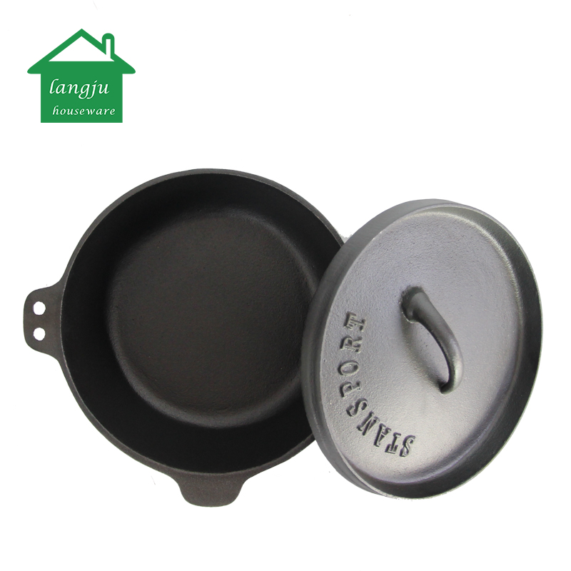 Чугунная голландская печь для кемпинга с предварительной прокалкой