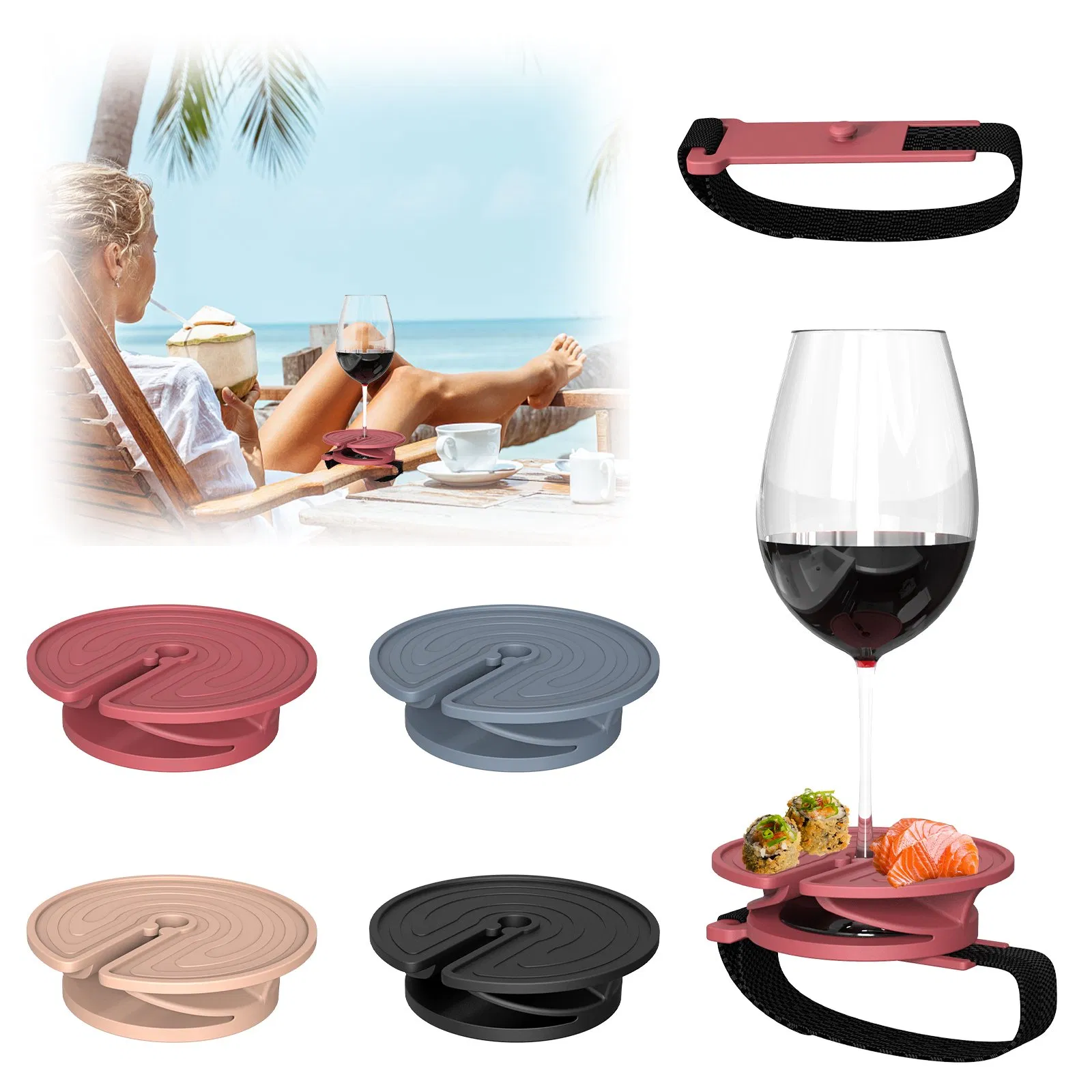 Держатель для закусок на бокал с присоской