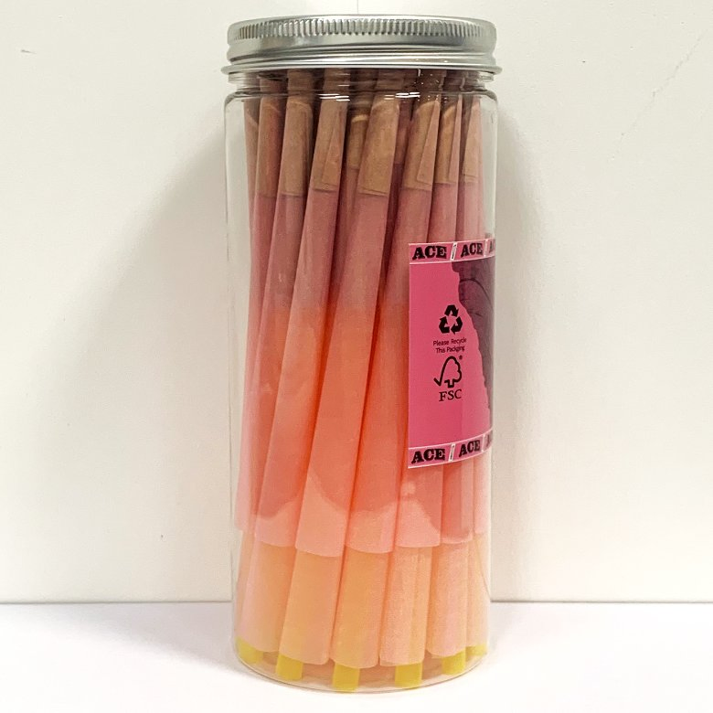 Raw Rolling Paper Kingsize Pink Rolling Paper Cone 50/100/200PCS/Jar Pre Rolled