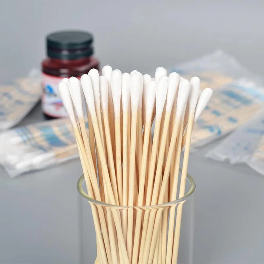 Wooden Bamboo Stick Customized Disposable Cotton Buds for Cleaning
