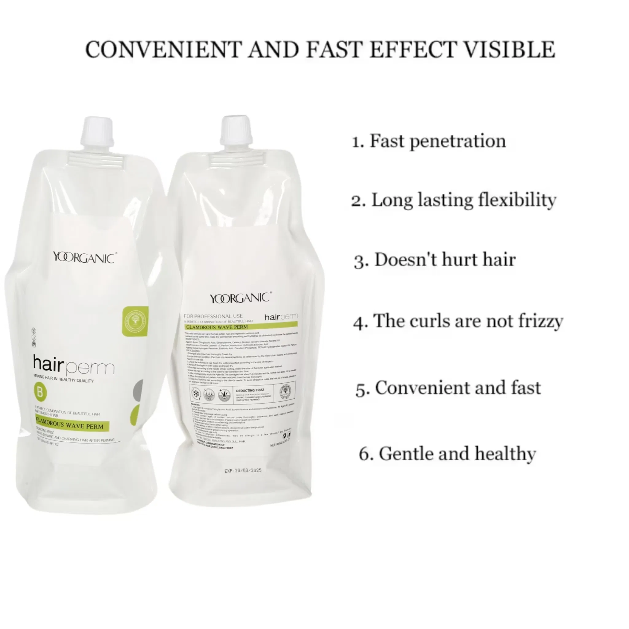 Mild Formula Brazilian Hair Treatment Products Perm Lotion for Define Curly Stretch Curl Defining Cream