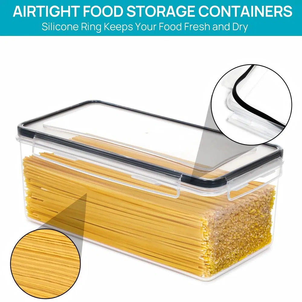 5pack Modern Design Kitchen Food Storage Container Food Grade Plastic Container Airtight Kitchen Box Organizer