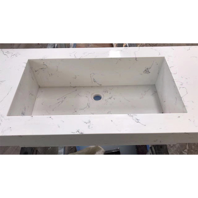 Artificial Stone Marble White Calacatta Quartz Counter Top/Bathroom Top Price