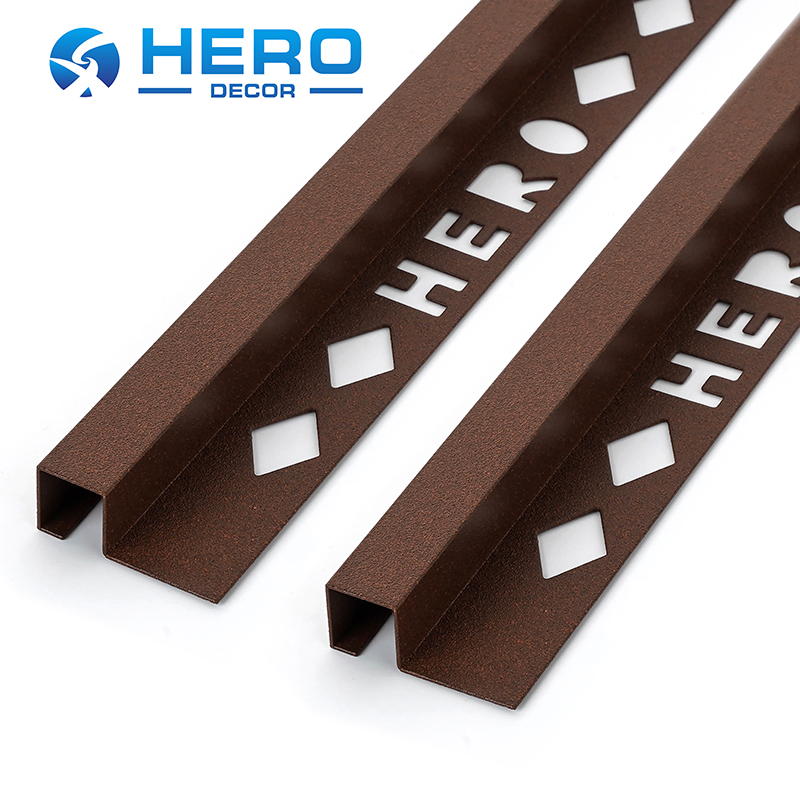 Stainless Steel Strip Ceramic Corners Between Wood Floor Hero Metal Stone Grain Tile Square Shape Edge Trim