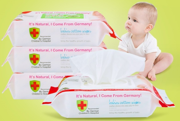 Spn Value Packed Lint Free Newborns Skin Care Rose Cleansing & Moisturizing Baby Wet Towel Wipes Soft Cotton RO Water Nourish Aloe Vera Vitamin E Wet Tissue