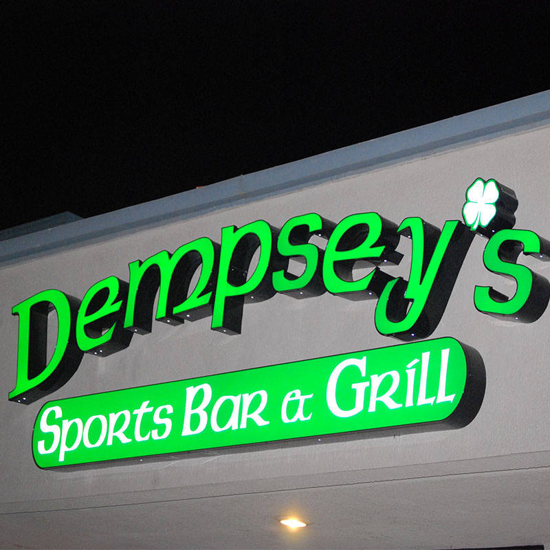 Acrylic PVC Store Outdoor Sign 3D Illuminated LED Light