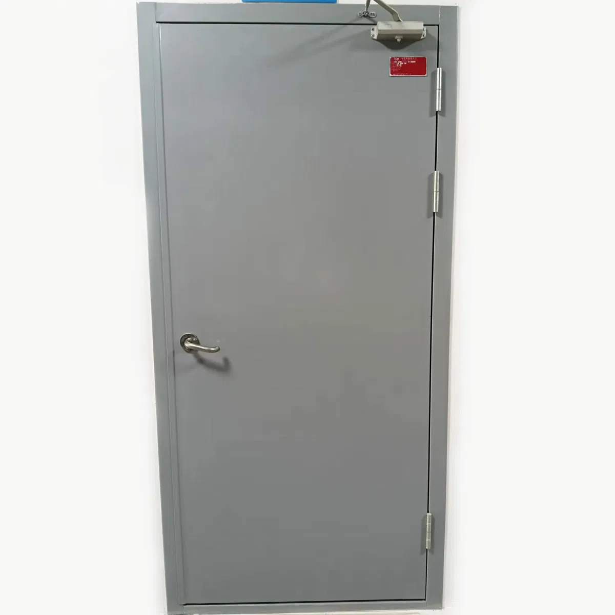 Premium Single-Swing Wooden Fire Door with Vision Panel