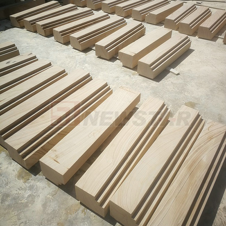 Arch Yellow Sandstone Columns Cladding Tile Sandstone Prices