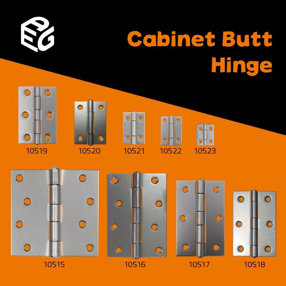 Compact 1" Cabinet Hinge - 1.2mm Steel Silver Lacquer Finish 1"Hinge