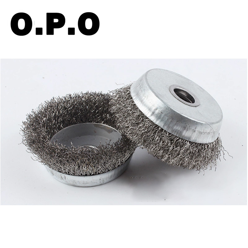 Щетка торцевая абразивная из латунированной стали 304