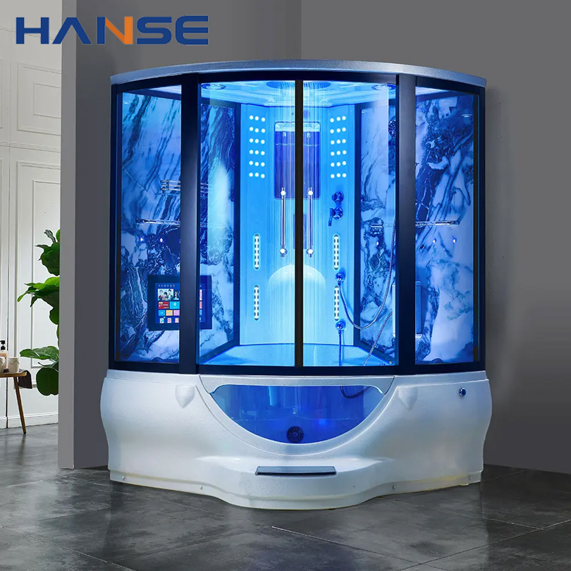 Multi-Function High Quality EU Style Low Tray Massage Steam Shower Cabin Enclosed Steam Shower Cabin