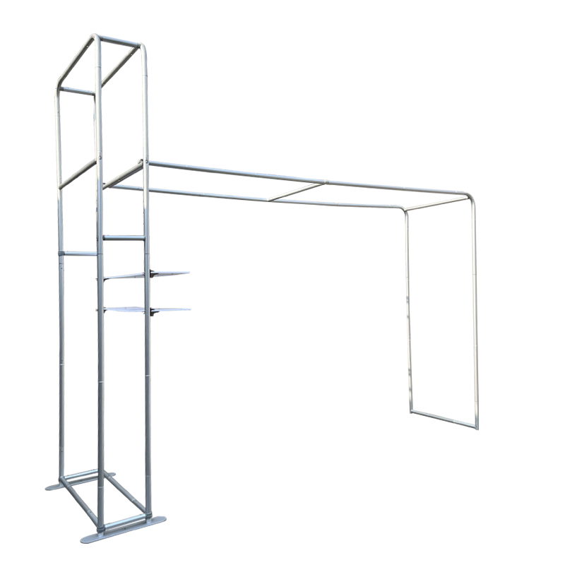 Trade Show Exhibition Booth System Fabric Backwall and Counter Displays Pop up Stand Table