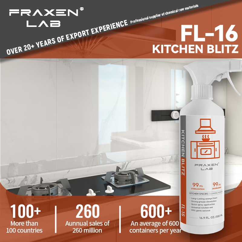 Fraxen Lab Home Kitchen Grease Cleaning 500ml Powerful Kitchen Oil Spray Foam Cleaner for Heavy Duty Oil Stain Remover Multi Purpose Home Cleaning Product