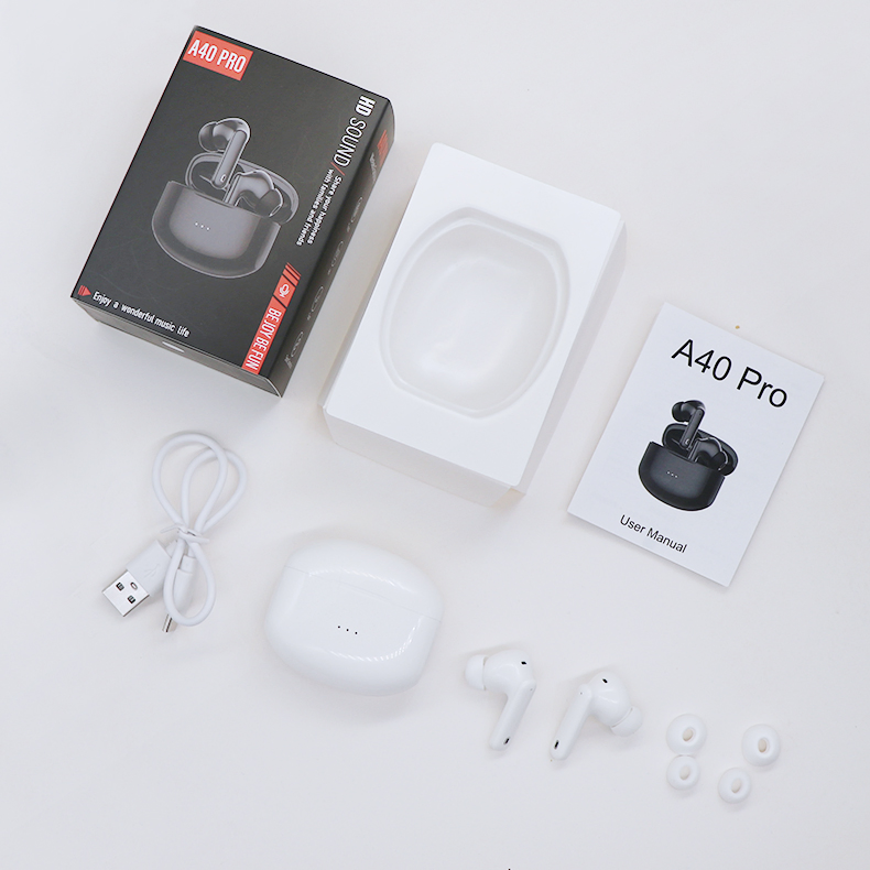 Tws A40PRO Long Play Time Anc Encs Noise Cancelling 5.1 Wireless Earbuds for iPhone Android