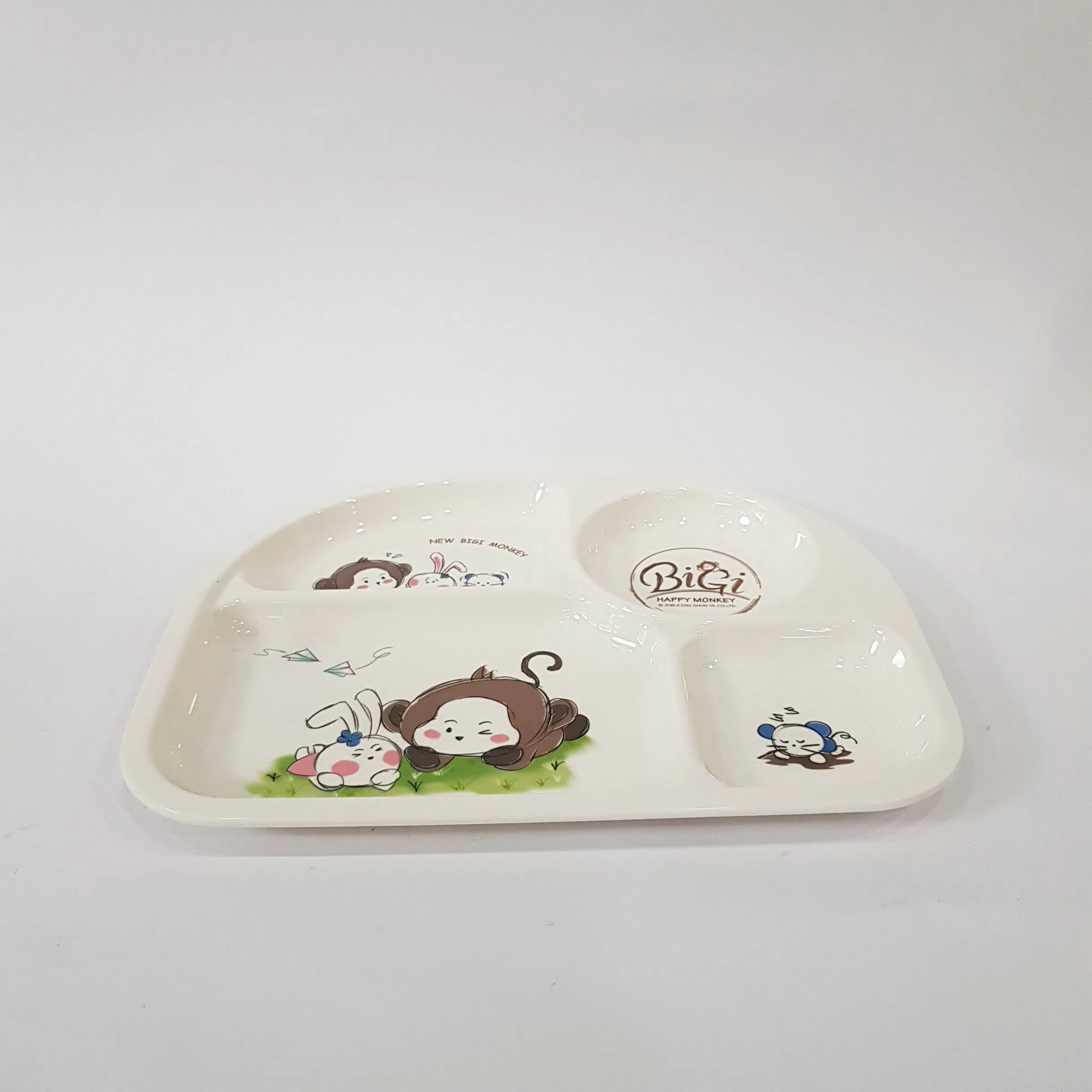Dishwasher Safe Toddler Kids Melamine 4 Divided Plate
