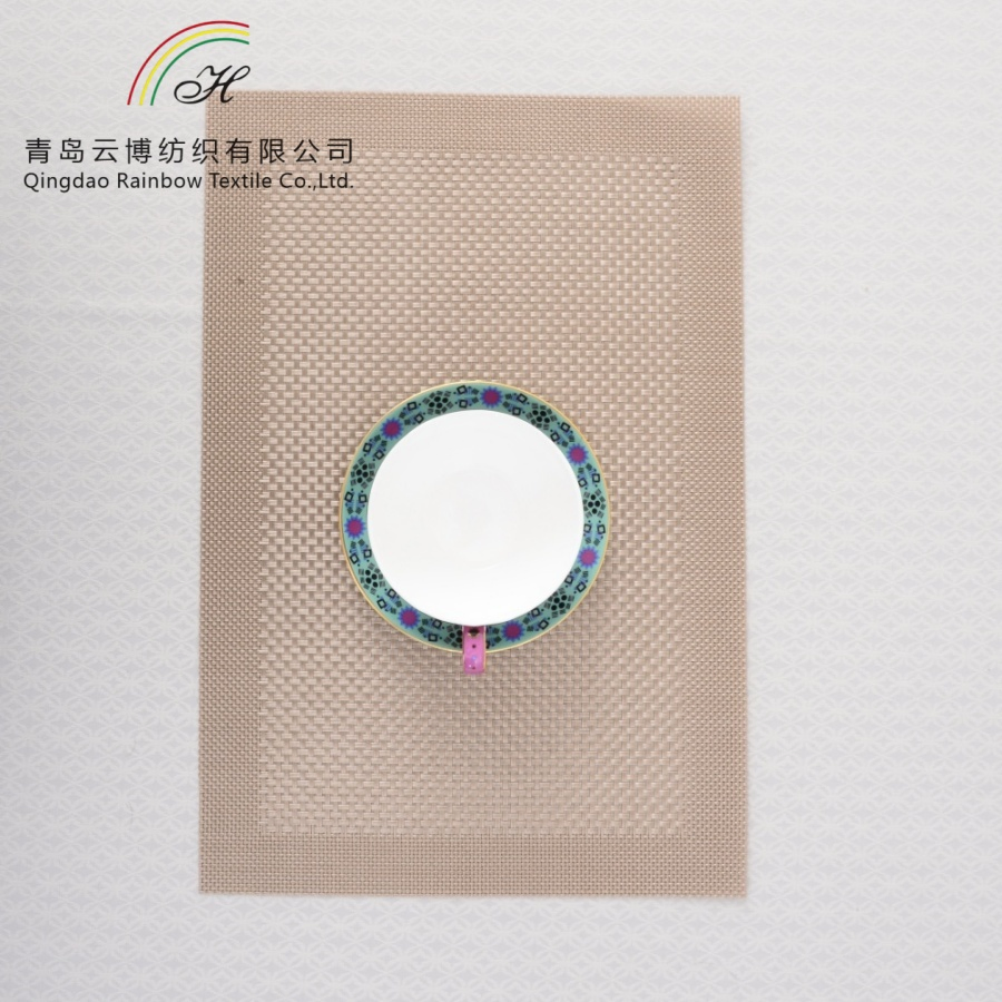 Heat Resistant Custom Printing Non-Slip PVC Cheap Placemat Polyester Fabric Table Mat