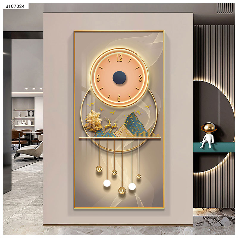 Luxury Large Crystal Wall Clock & Art Painting Clock for Home Decor