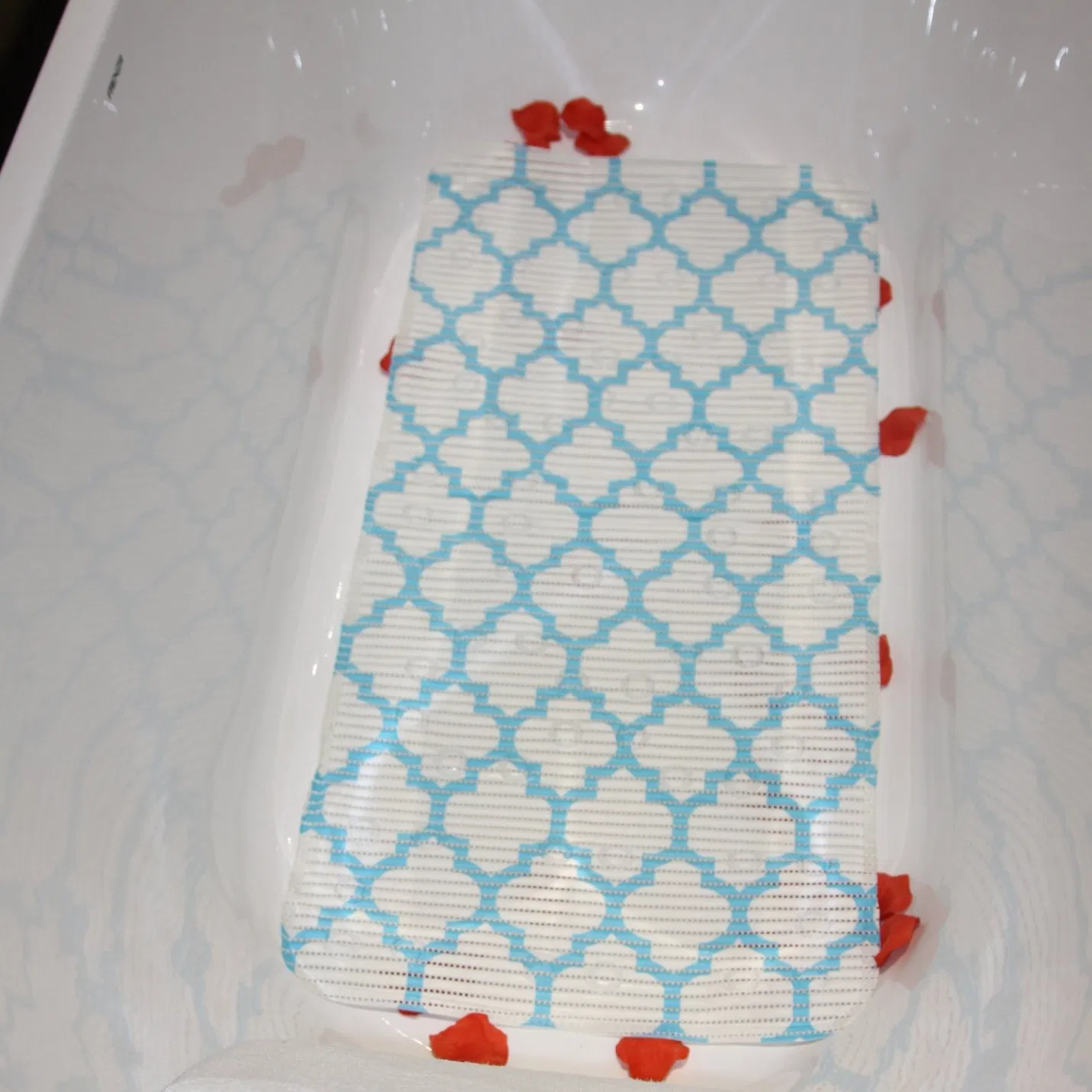 Customized Printed PVC Anti-Slip Bathtub Shower Bathroom Mat with Suction Cups